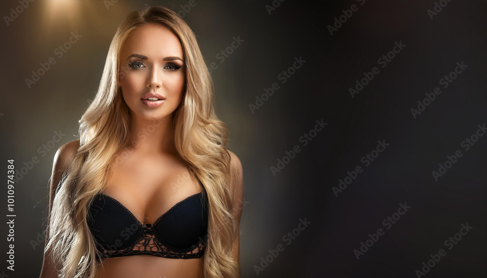 Hübsche junge Frau in Dessous