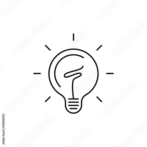 light bulb icon, idea icon, inspiration icon.