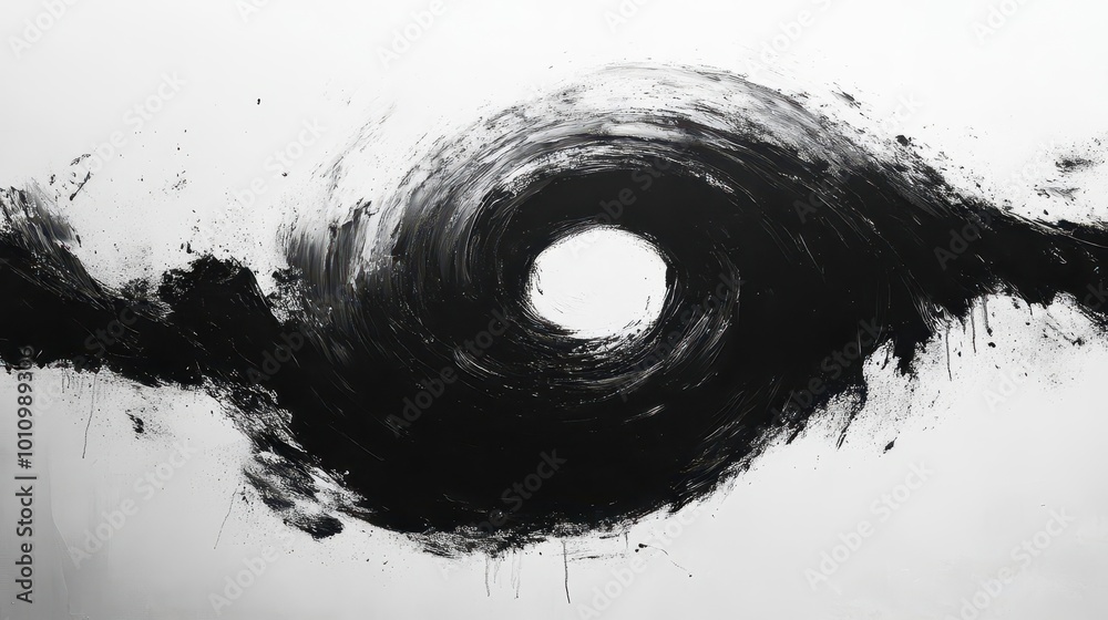 minimalist painting in black and white featuring expressive brush strokes forming spirals evoking a sense of movement and simplicity inviting contemplation and interpretation minimalist painting in black and white featuring expressive brush strokes forming spirals evoking a sense of movement and simplicity inviting contemplation and interpretation