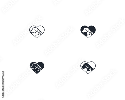 Dog and cat logo design template vector, line of pet logo design suitable for pet shop, store, cafe, business, hotel, veterinary clinic, Domestic animal vector illustration logotype, sign or symbol