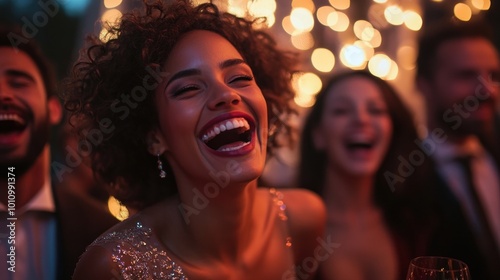 Laughing Friends At A Party