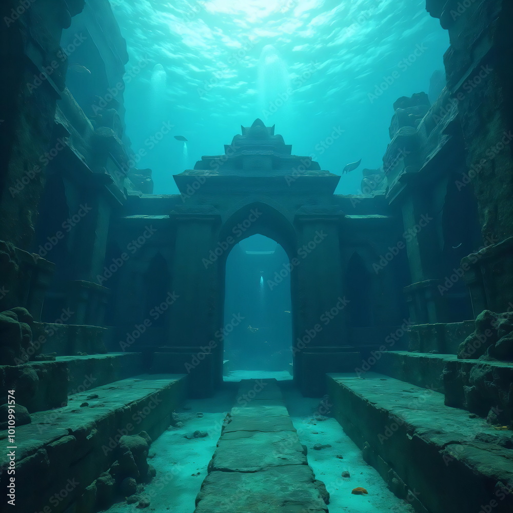 underwater temple complex
underwater temple complex