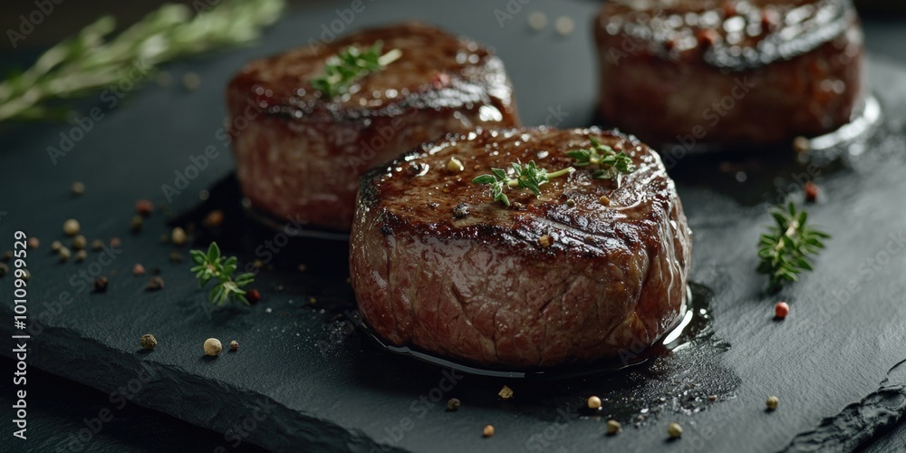 Steaks on Cutting Board Steaks on Cutting Board