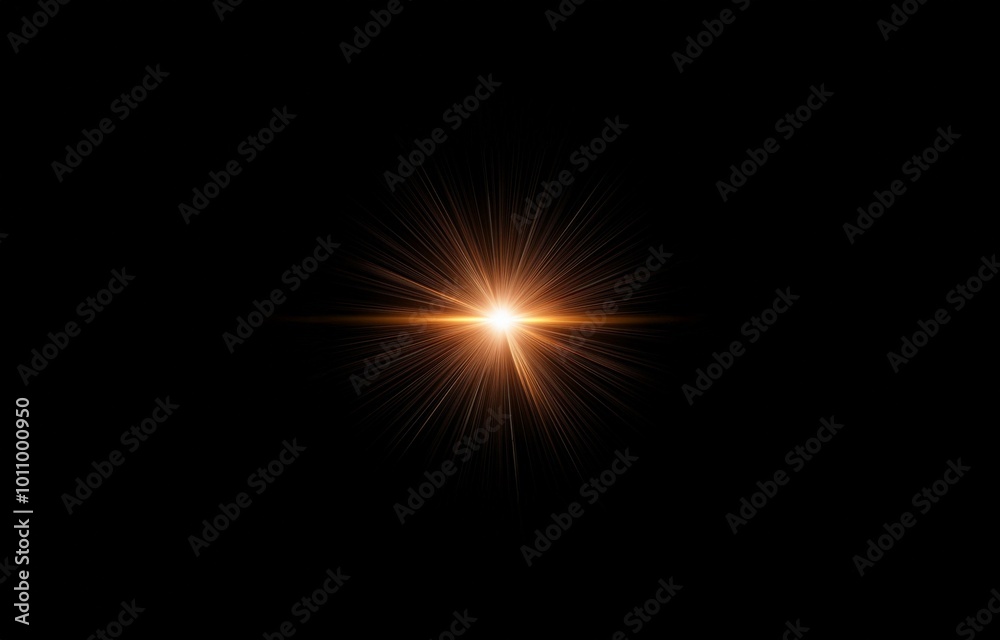 A bright, yellow-orange light shines radiantly from a dark background. The light has a starburst pattern, radiating outward with a sharp, intense glow. A bright, yellow-orange light shines radiantly from a dark background. The light has a starburst pattern, radiating outward with a sharp, intense glow.