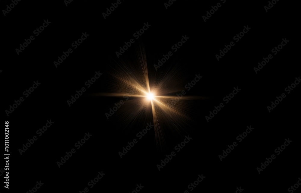 custom made wallpaper toronto digitalA bright golden light source with radiating beams in a dark background.