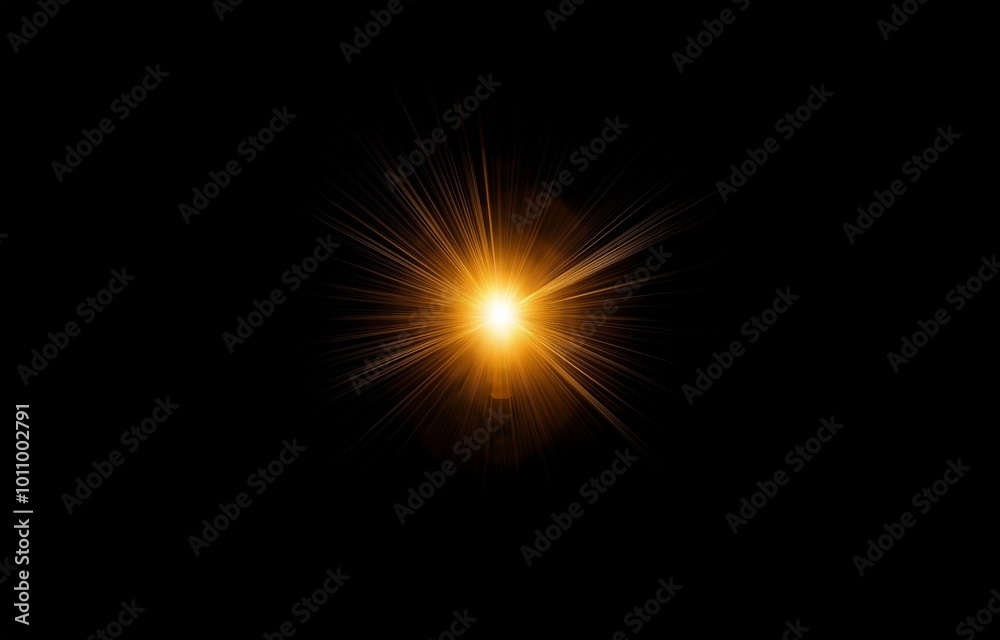 A bright, orange light bursts outward from a central point on a black background. A bright, orange light bursts outward from a central point on a black background.