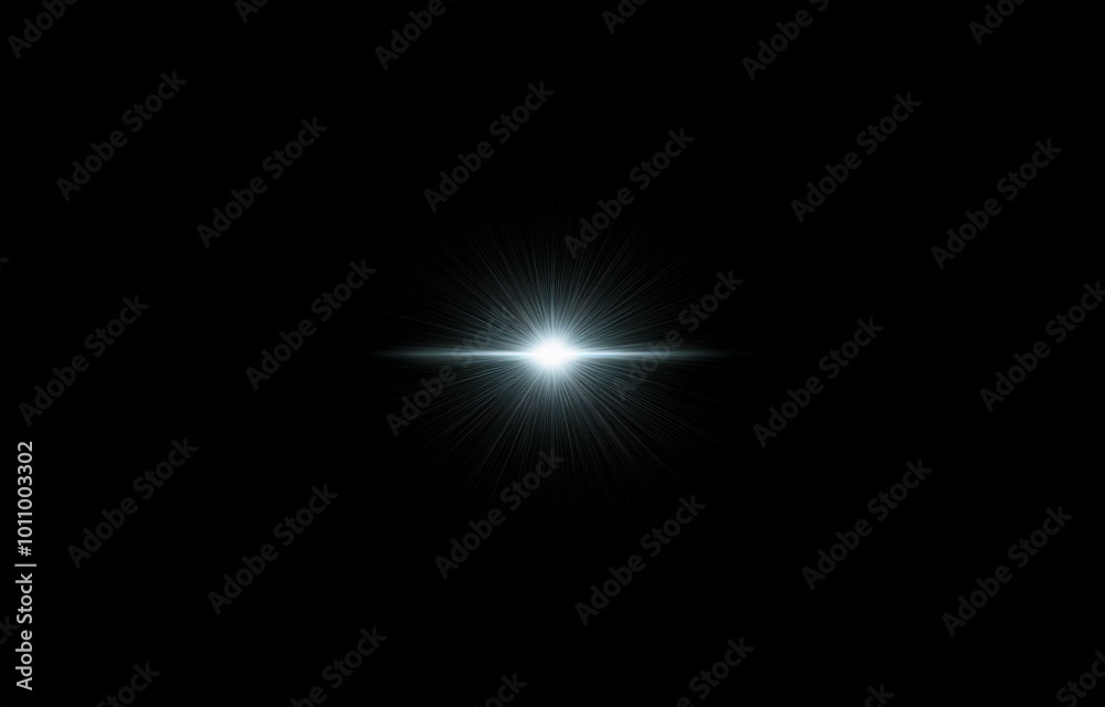 A bright white light with radial rays against a black background. A bright white light with radial rays against a black background.