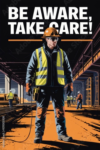 Safety First: Be Aware, Take Care Poster