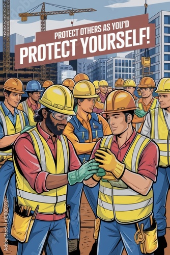 Protect Others in the Workplace Safety Poster photo