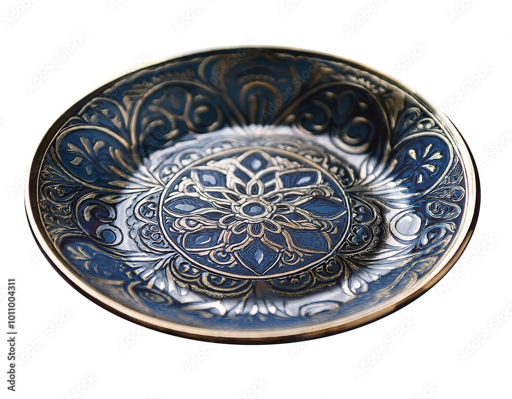 Close-Up of a Ceramic Plate with Intricate Design and Glossy Finish Close-Up of a Ceramic Plate with Intricate Design and Glossy Finish