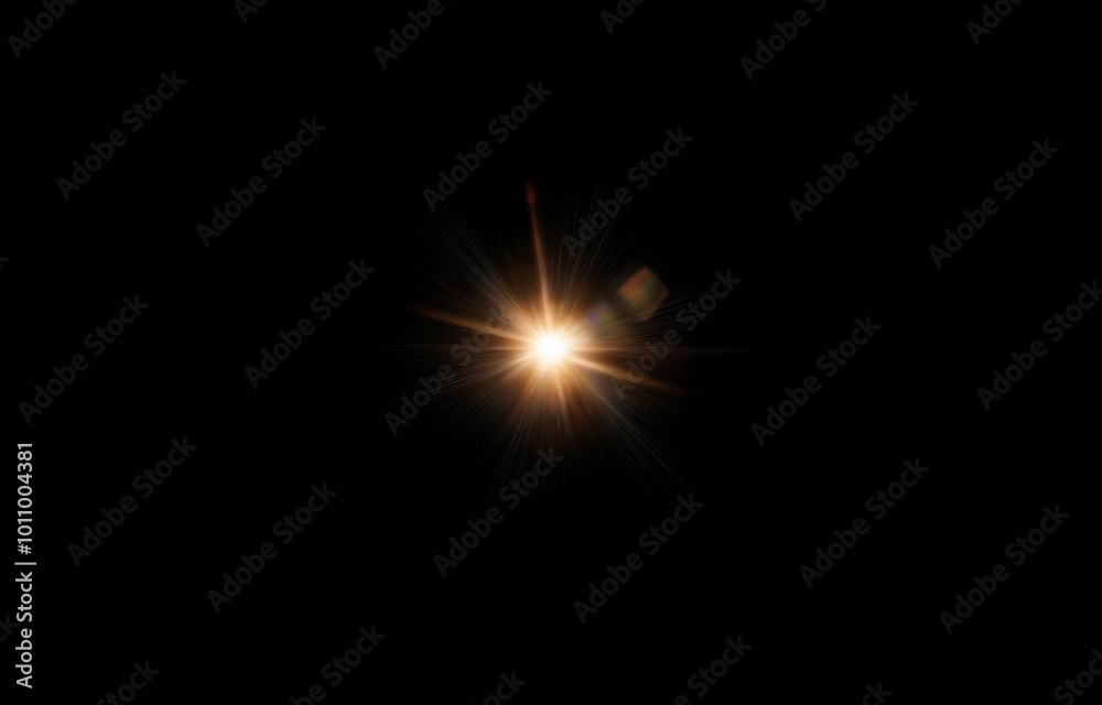A bright, star-like light bursts forth, surrounded by radiating lines of light against a dark background.
