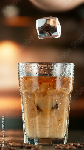 Macro Shot of Splashing Ice...