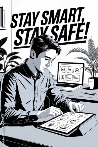 Stay Smart, Stay Safe: A Modern Workplace Concept photo