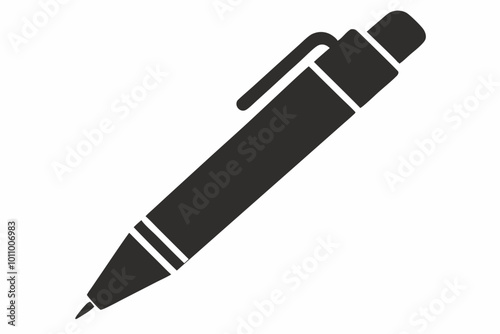 Pen silhouette icon vector illustration.