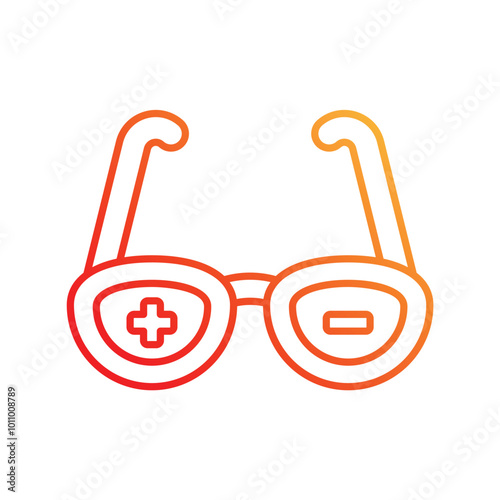 prescription gradient icon with white background vector stock illustration