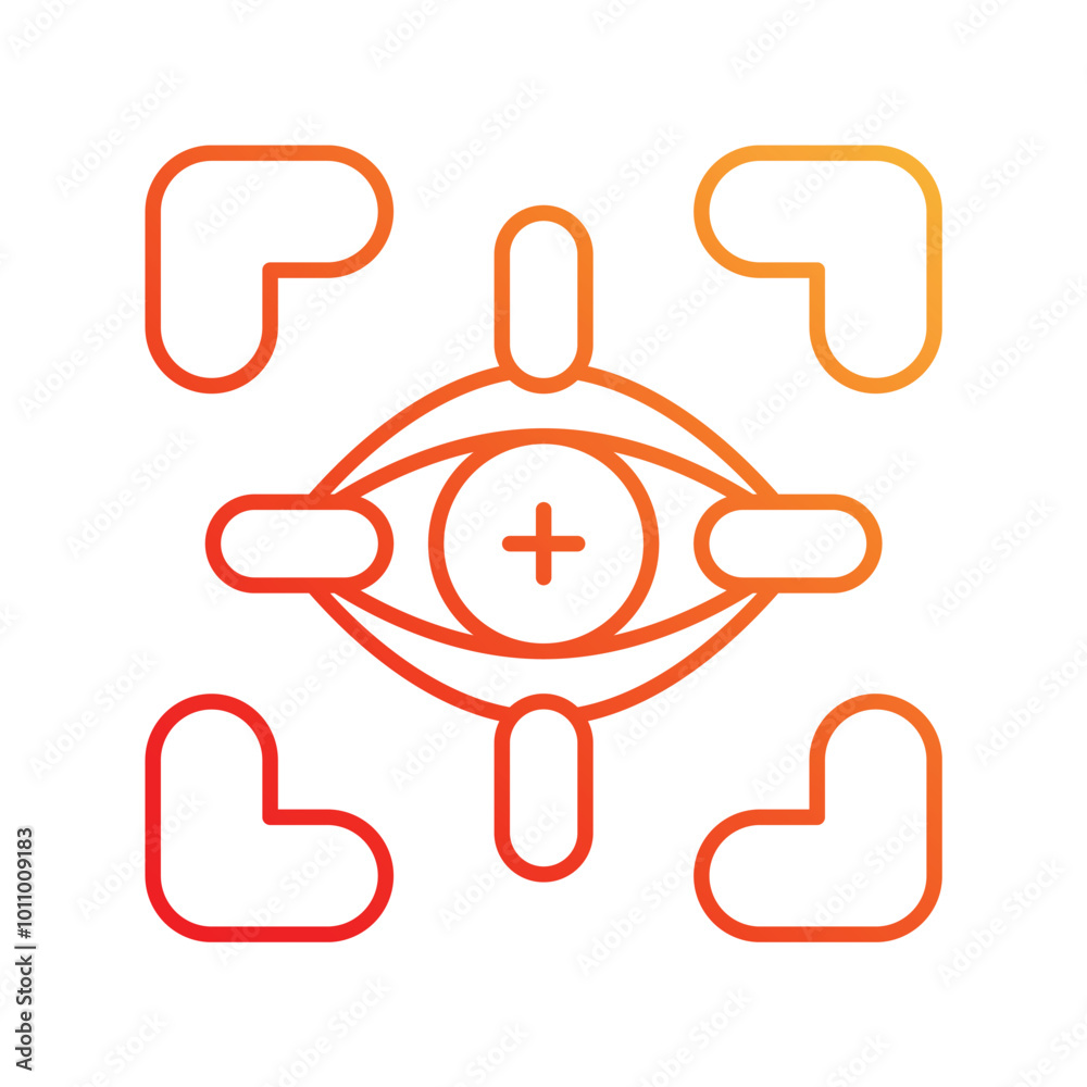 focus gradient icon with white background vector stock illustration focus gradient icon with white background vector stock illustration