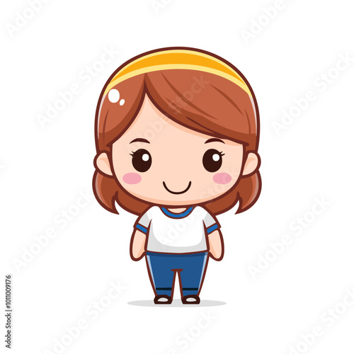 Athlete Cute Worker Work Job Profession Professional Occupation Cartoon Character
