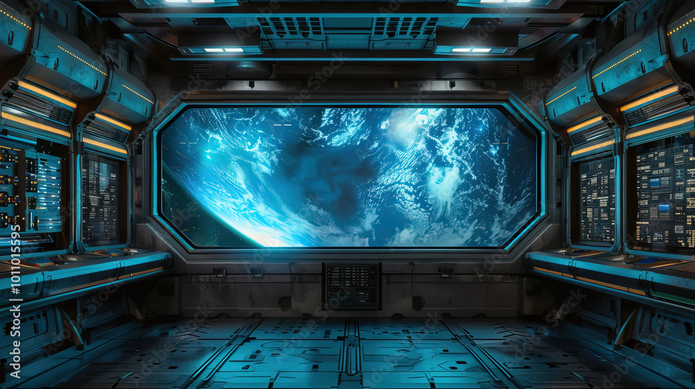 Obraz premium corridor in a sophisticated laboratory