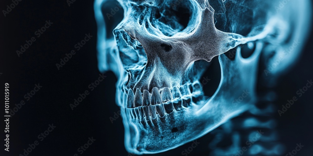 Medical Skull X-ray Image in High Detail for Healthcare and Research Medical Skull X-ray Image in High Detail for Healthcare and Research