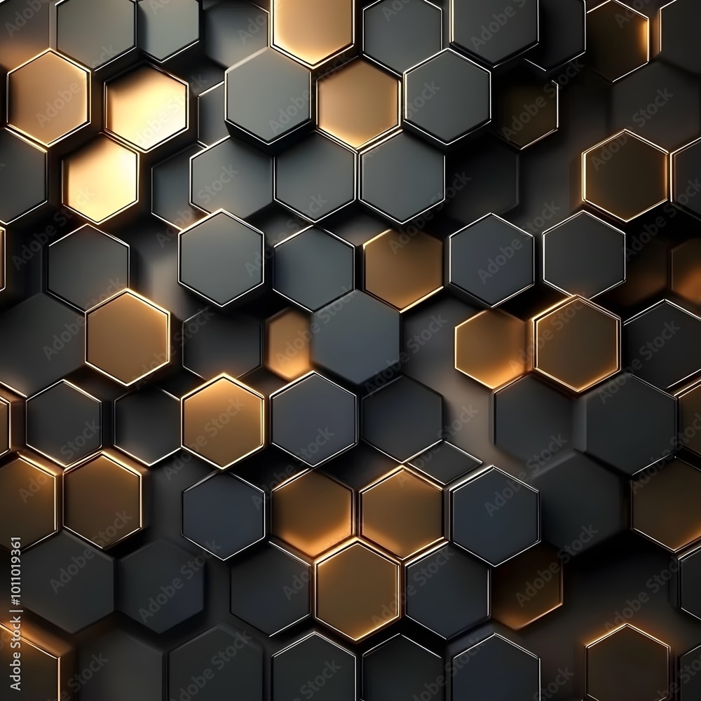Abstract black texture background hexagon digital illustration painting artwork, generative ai Abstract black texture background hexagon digital illustration painting artwork, generative ai