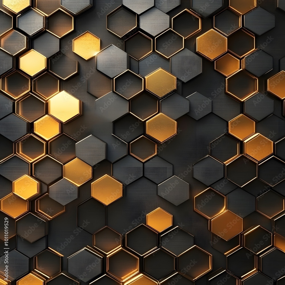Abstract black texture background hexagon digital illustration painting artwork, generative ai Abstract black texture background hexagon digital illustration painting artwork, generative ai