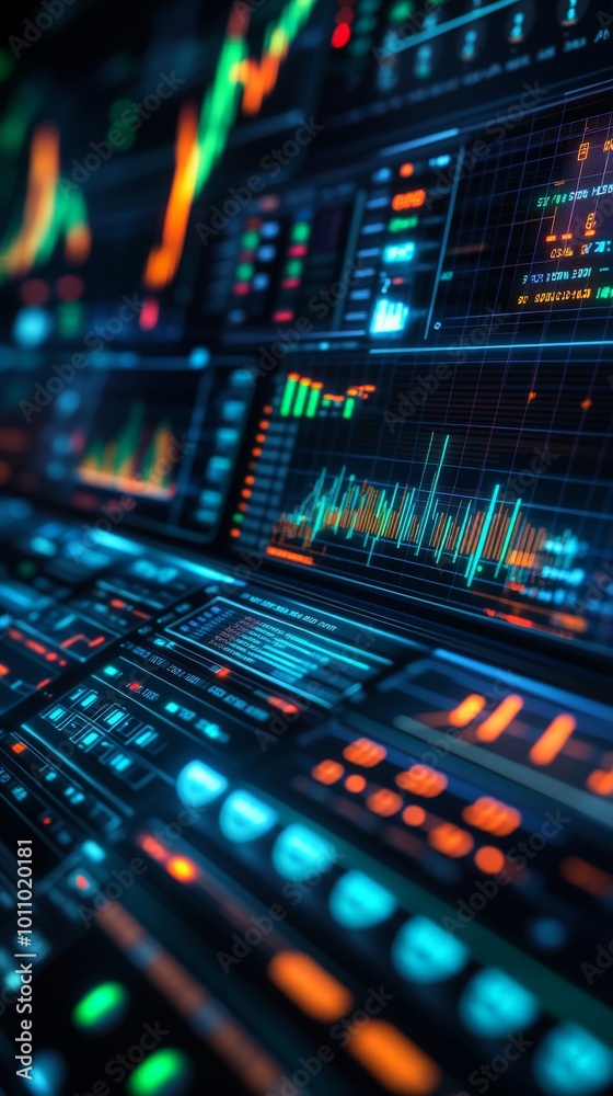 Business Financial Dashboard Displaying Stock Market Data for Analytics and Investment Research Business Financial Dashboard Displaying Stock Market Data for Analytics and Investment Research