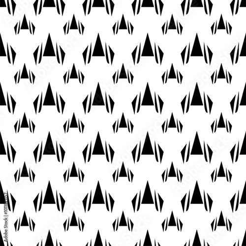 black and white triangle pattern sign symbol vector 