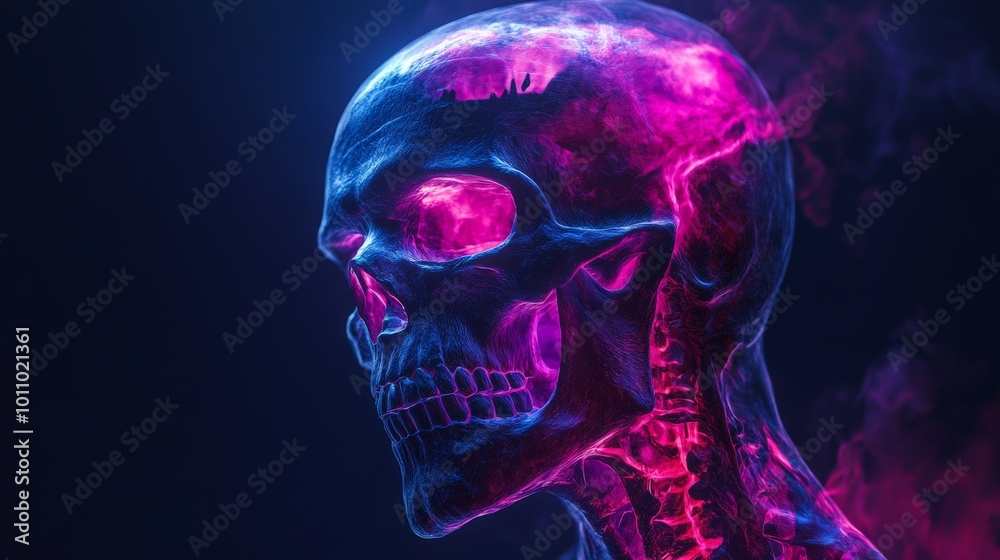Medical Skull X-ray Image in High Detail for Healthcare and Research Medical Skull X-ray Image in High Detail for Healthcare and Research