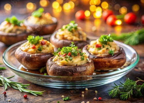 Savor delicious baked Portobello stuffed mushrooms, a healthy vegetarian dish perfect for meal prep. Easy to make and