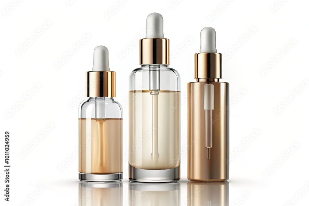 Sleek cosmetic bottle with an elegant pipette, set against a pristine white background, perfect for showcasing beauty Sleek cosmetic bottle with an elegant pipette, set against a pristine white background, perfect for showcasing beauty