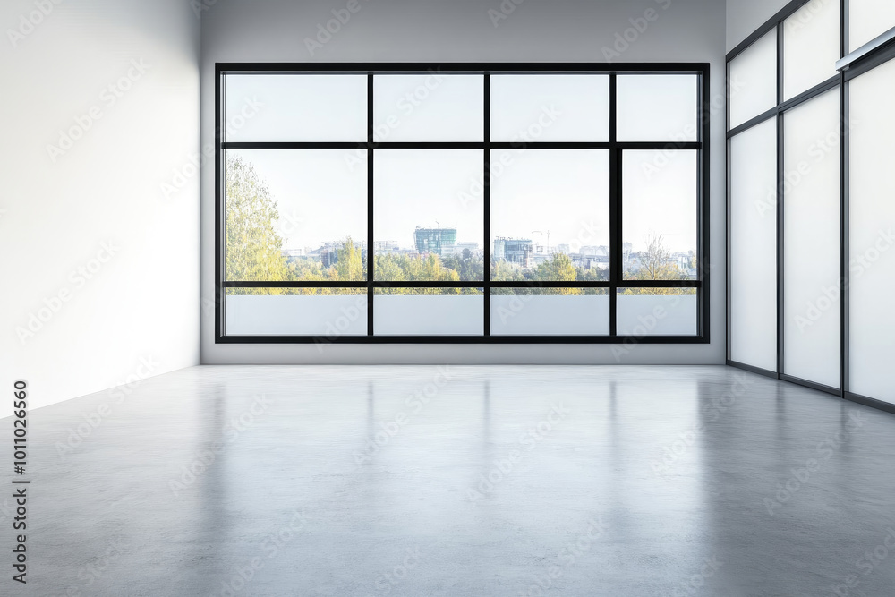 empty office room with window empty office room with window