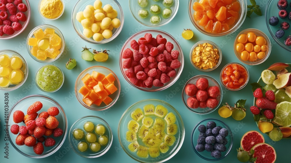 A vibrant array of sweetmeats made from seasonal fruits, showcasing the flavors and colors of summer. A vibrant array of sweetmeats made from seasonal fruits, showcasing the flavors and colors of summer.
