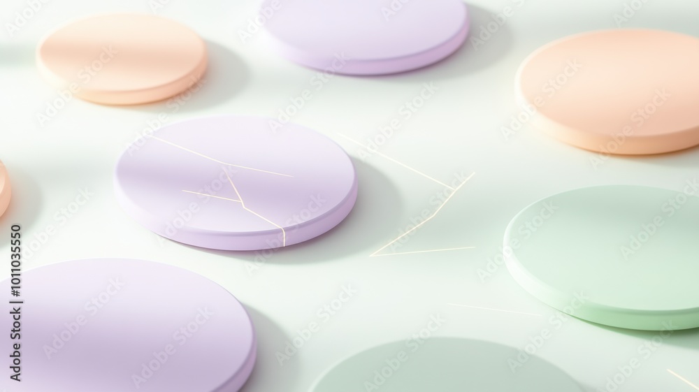 Colorful pastel circles arranged on a light background, showcasing a modern and minimalistic design ideal for various creative projects. Colorful pastel circles arranged on a light background, showcasing a modern and minimalistic design ideal for various creative projects.