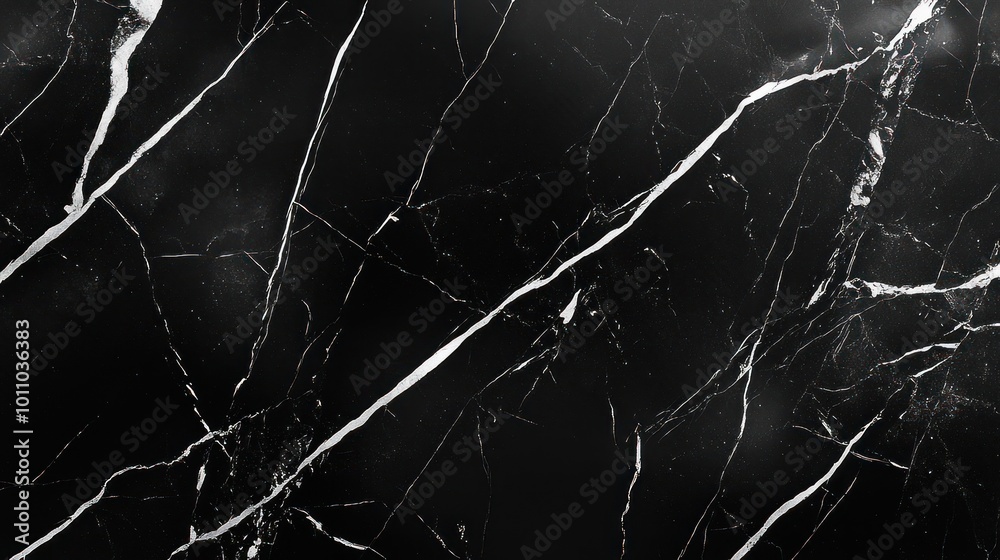 Black marble with white veins and cracks, creating a beautiful and elegant background. Black marble with white veins and cracks, creating a beautiful and elegant background.