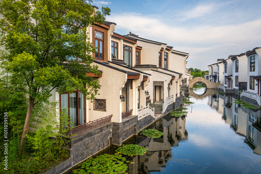 Serene Traditional Water Town Architecture Serene Traditional Water Town Architecture