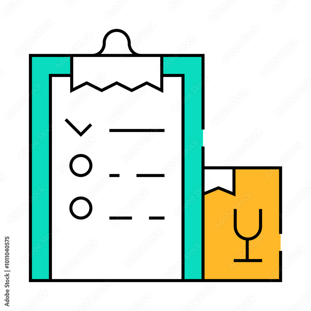 delivering list line icon vector. delivering list sign. isolated symbol illustration delivering list line icon vector. delivering list sign. isolated symbol illustration