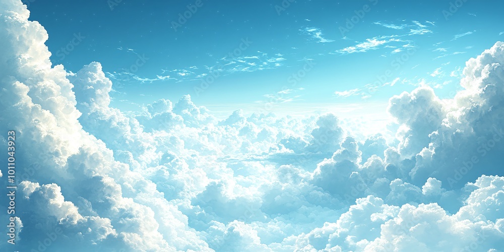 blue sky with fluffy white clouds creating a soft and peaceful atmosphere, perfect for sky backgrounds, nature themes, and serene weather scenes with ample copy space blue sky with fluffy white clouds creating a soft and peaceful atmosphere, perfect for sky backgrounds, nature themes, and serene weather scenes with ample copy space