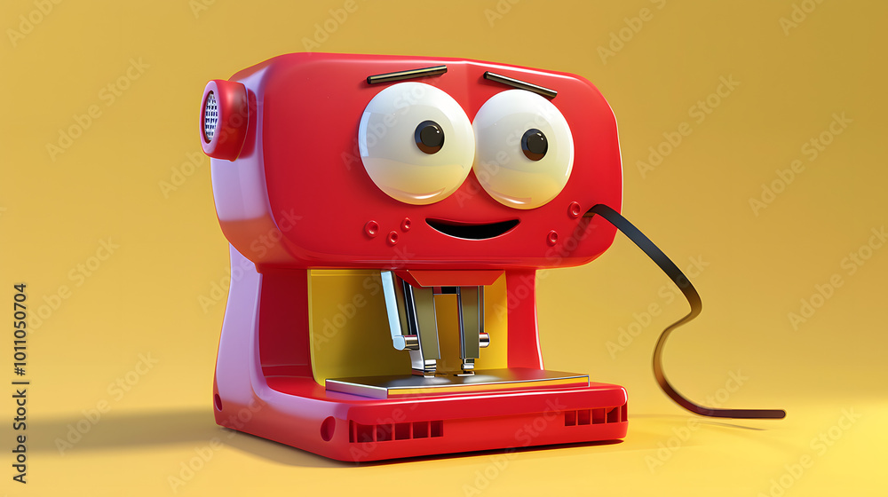 Stapler character cartoon 3D Stapler character cartoon 3D