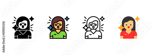 Set of Surprise Icon