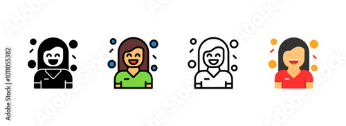Set of Enthusiasm Icon