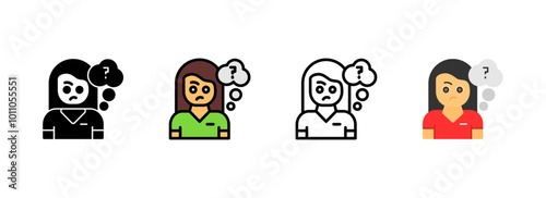 Set of Confusion Icon