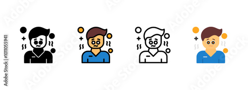 Set of Apprehension Icon