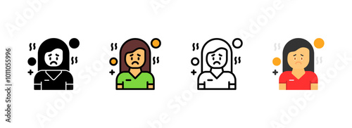 Set of Disconcertment Icon