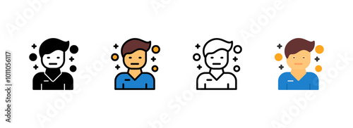 Set of Pessimism Icon