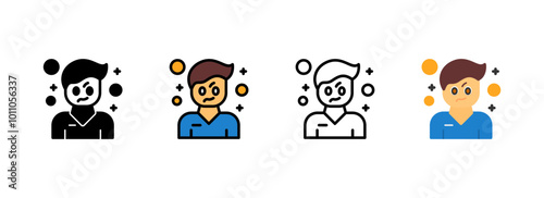 Set of Irritation Icon