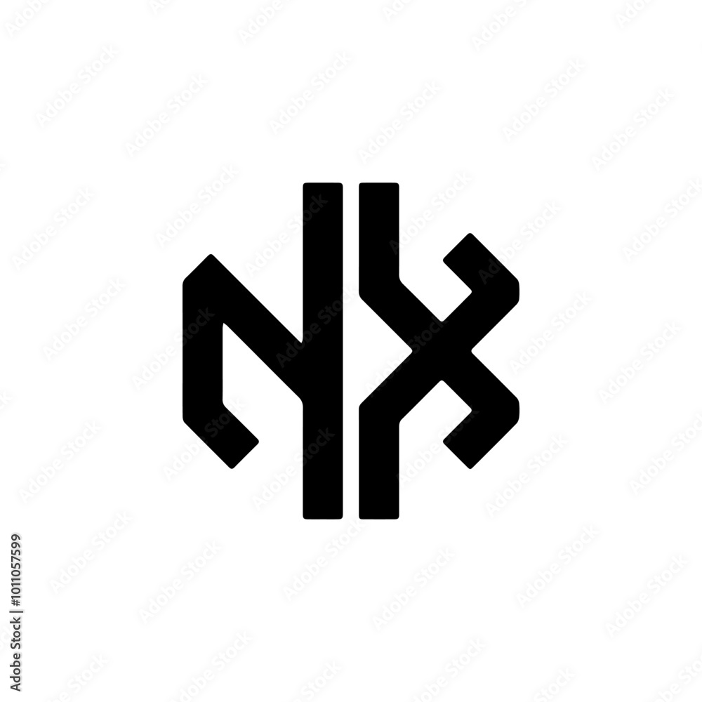 Fototapeta premium nx letter logo vector illustration