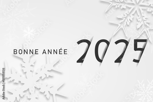 Bonne année - meilleurs vœux 2025 - vecteur pour affiche, bannière, salutation et célébration du nouvel an 2025.