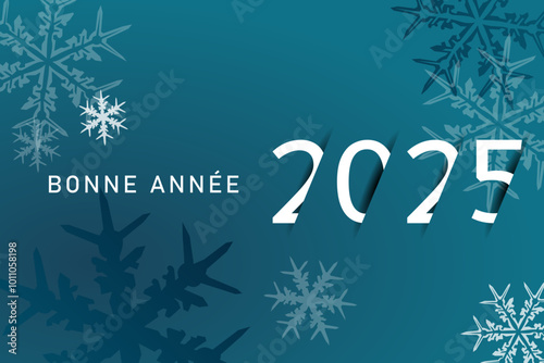 Bonne année - meilleurs vœux 2025 - vecteur pour affiche, bannière, salutation et célébration du nouvel an 2025.