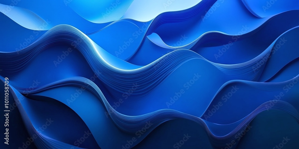 Obraz premium abstract blue gradient background with vivid tones and smooth textures, perfect for contemporary designs, creative art, and vibrant digital projects