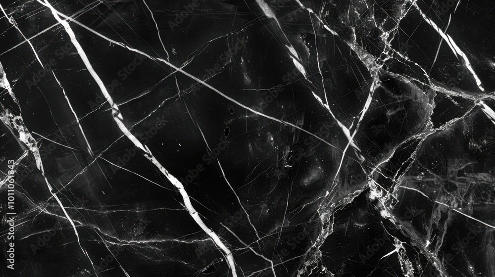 Elegant Black Marble with White Veins Background Elegant Black Marble with White Veins Background
